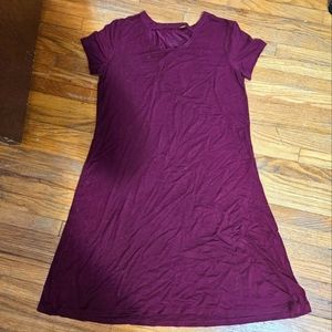 Art class dress 👗 maroon/dark purple size L cut out neck hole flowy material